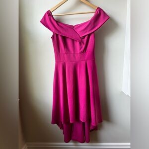 JASAMBAC Pink Sweetheart High Low Dress Pockets Feminine‎ Girly Coquette M